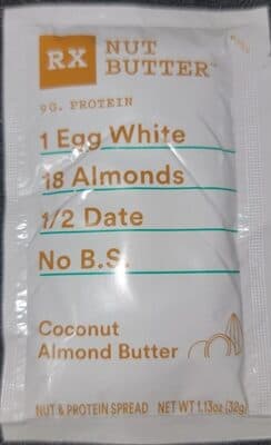 COCONUT ALMOND BUTTER NUT & PROTEIN SPREAD, COCONUT ALMOND BUTTER