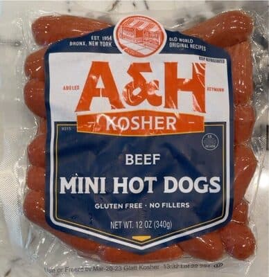 BEEF MINI HOT DOGS, BEEF