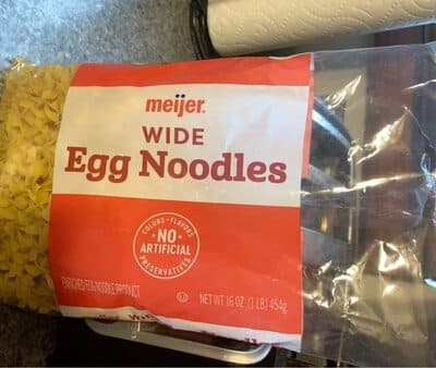ENRICHED EGG NOODLE PRODUCT, WIDE EGG NOODLES