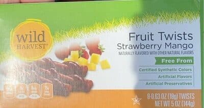 STRAWBERRY MANGO FLAVORED FRUIT TWISTS, STRAWBERRY MANGO