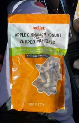 APPLE CINNAMON YOGURT DIPPED PRETZELS, APPLE CINNAMON YOGURT