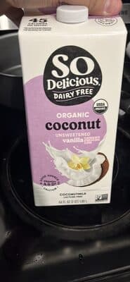 Organic coconut unsweetened vanilla coconutmilk