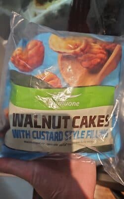 Walnut Cakes With Custard Filling