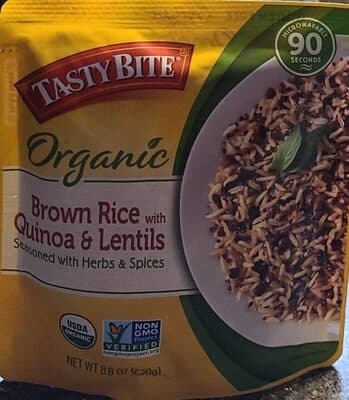 BROWN RICE WITH QUINOA & LENTILS SEASONED WITH HERBS & SPICES, HERBS & SPICES