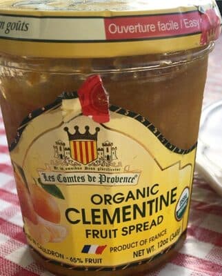 ORGANIC CLEMENTINE FRUIT SPREAD, CLEMENTINE