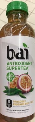 BAI, ANTIOXIDANT SUPERTEA, BOTTLED TEA, PARAGUAY PASSIONFRUIT
