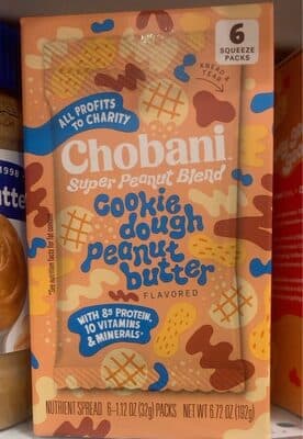 COOKIE DOUGH PEANUT BUTTER SUPER PEANUT BLEND NUTRIENT SPREAD, COOKIE DOUGH PEANUT BUTTER