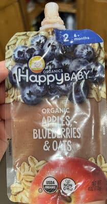 Organic Apples, Blueberries & Oats