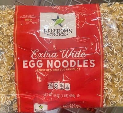 ENRICHED NOODLE PRODUCT, EXTRA WIDE EGG NOODLES
