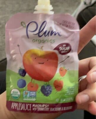 APPLE SAUCE + BERRIES ORGANIC BABY FOOD, APPLE SAUCE + BERRIES