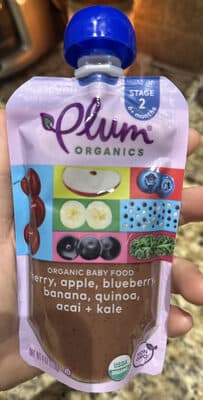 Cherry, Apple, Blueberry, Banana, Quinoa, Acai + Kale