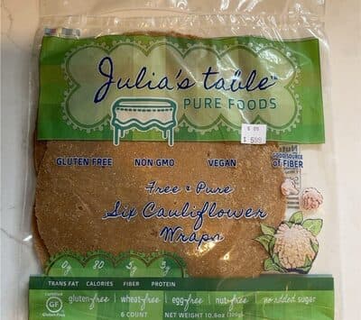 SIX CAULIFLOWER WRAPS