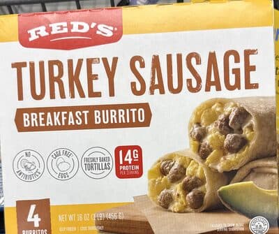 TURKEY SAUSAGE BREAKFAST BURRITO, TURKEY SAUSAGE