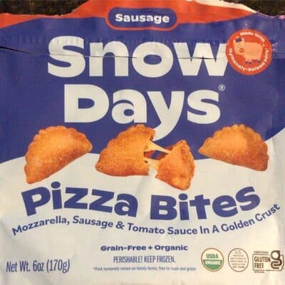 SAUSAGE MOZZAERLLA, SAUSAGE & TOMATO SAUCE IN A GOLDEN CRUST PIZZA BITES, SAUSAGE