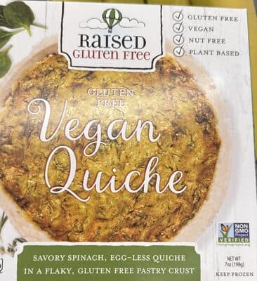 RAISED GLUTEN FREE VEGAN QUICHE, 7 OZ