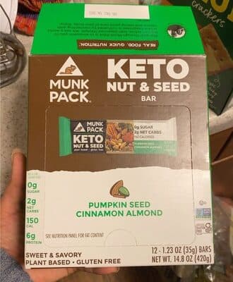 PUMPKIN SEED CINNAMON ALMOND KETO NUT & SEED BAR, PUMPKIN SEED CINNAMON ALMOND
