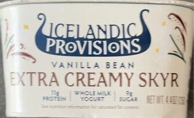 Vanilla Bean Extra Creamy Skyr Whole Milk Yogurt