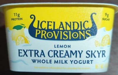 Lemon Extra Creamy Skyr Whole Milk Yogurt