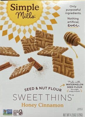 HONEY CINNAMON SEED & NUT FLOUR SWEET THINS, HONEY CINNAMON