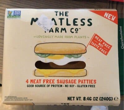 4 MEAT FREE SAUSAGE PATTIES, SAUSAGE