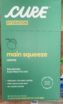 LEMON FLAVORED HYDRATING ELECTROLYTE MIX, LEMON