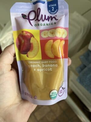 Plum Organics Stage 2 Organic Peach, Banana & Apricot 4 oz Pouch