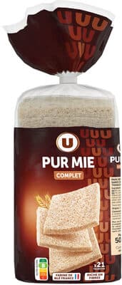 Pain de mie complet sans croute