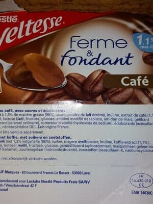 Ferme et fondant — contains Magnesium Cyclamate