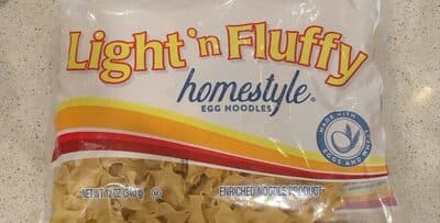 ENRICHED NOODLE PRODUCT, EGG NOODLES
