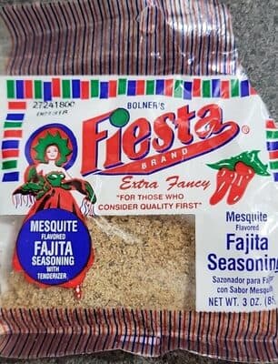 MESQUITE FLAVORED EXTRA FANCY FAJITA SEASONING WITH TENDERIZER, MESQUITE