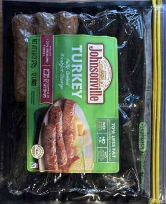 Turkey Fully Cooked Breakfast Sausage